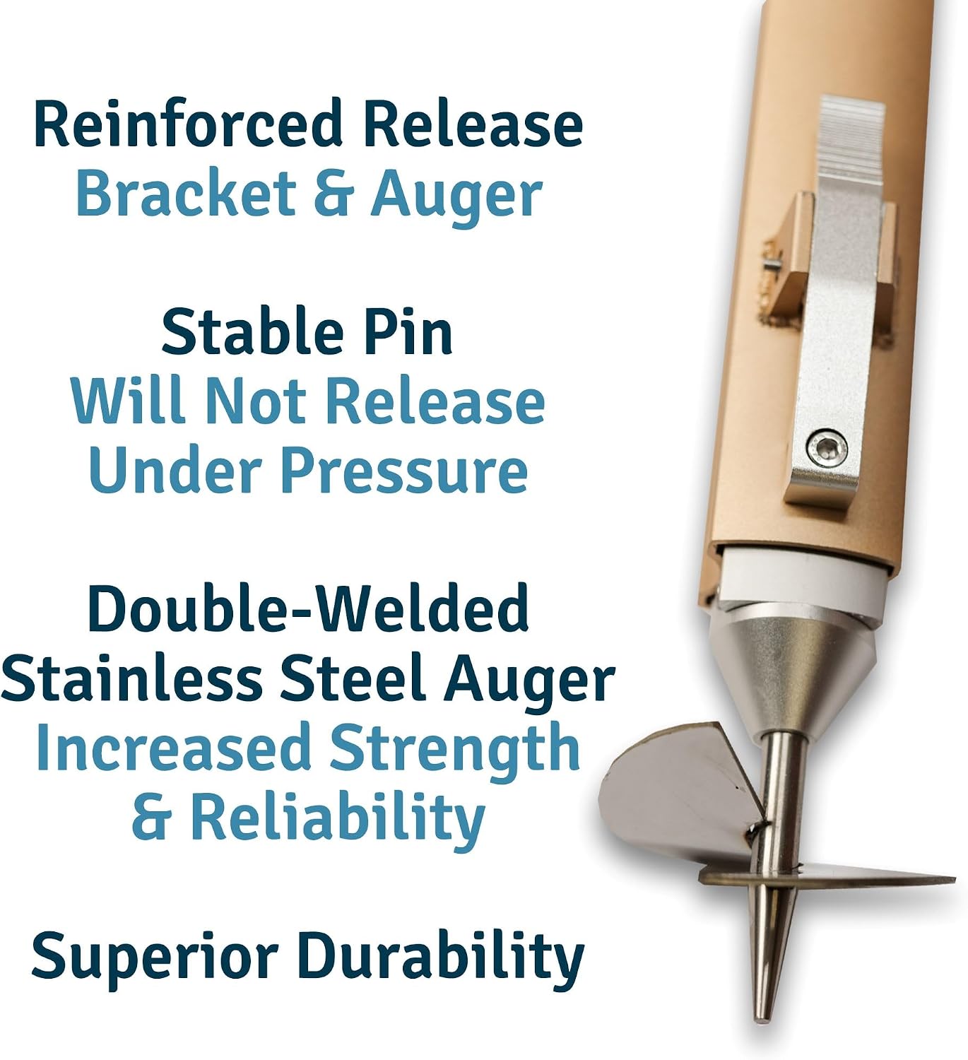 Beach Rat Anchor & Case - Pontoon, Tritoon, PWC Anchor - Shallow Water Boat Anchor & Sandbar Anchor, Screw in Boat Anchor, Stainless Steel & Aluminum Anchor Pole Accessory