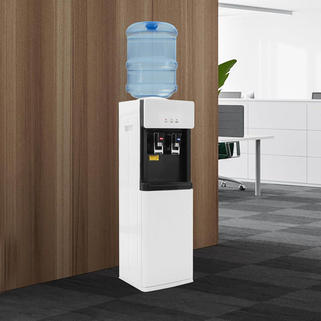 Standing Hot & Cold Water Cooler Dispenser, 5Gal Top Loading Electric Heater/Cooler with Child Lock for Home, Office, Gym, Kitchen