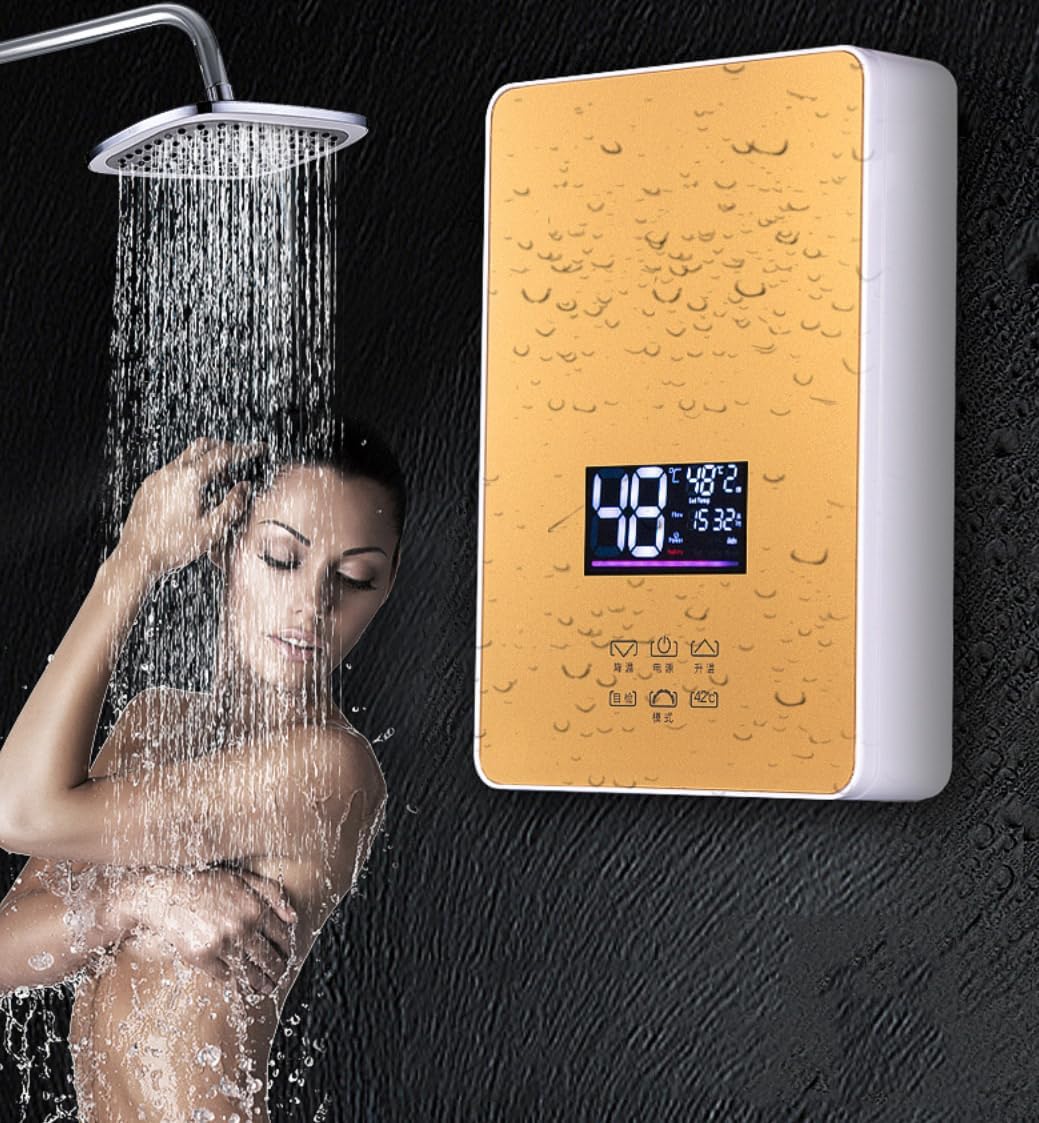 Electric Instant Hot Water Heater Shower Electric Tankless Shower Hot Water Faucet Kitchen Bathroom Instantaneous Water Heater Tap