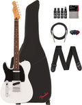 Fender Player II Telecaster Left-Handed - Polar White Bundle with Gig Bag, Strap, Cable, 3-Pack Picks and Guitar Cleaning Kit