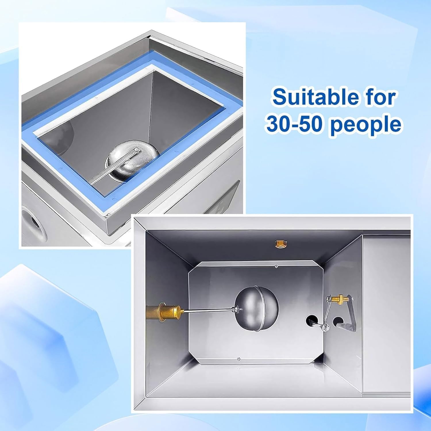 Automatic Water Boiler, Dual Filtration Automatic Water Replenishment, 40L Commercial Stainless Steel Water Dispenser for Restaurants, Canteens, Cafeterias, Bakeries