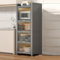 Kitchen Appliance Storage Cabinet, Bakers Rack with Doors with Transparent Flap Door Design Kitchen Storage Shelves, Pantry Cabinet, (White,40 * 122 * 36cm/15.7 * 48 * 14.2in)