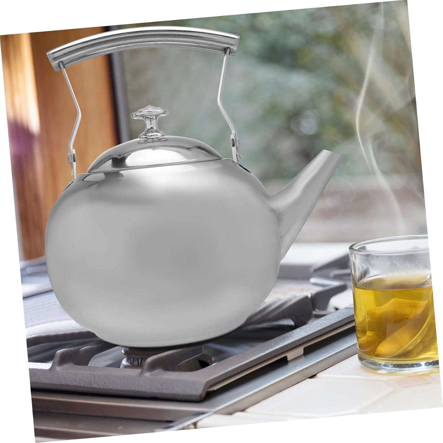 Kettle with Filter Electric Tea Kettle Kitchen Boiling Stainless Steel Tea