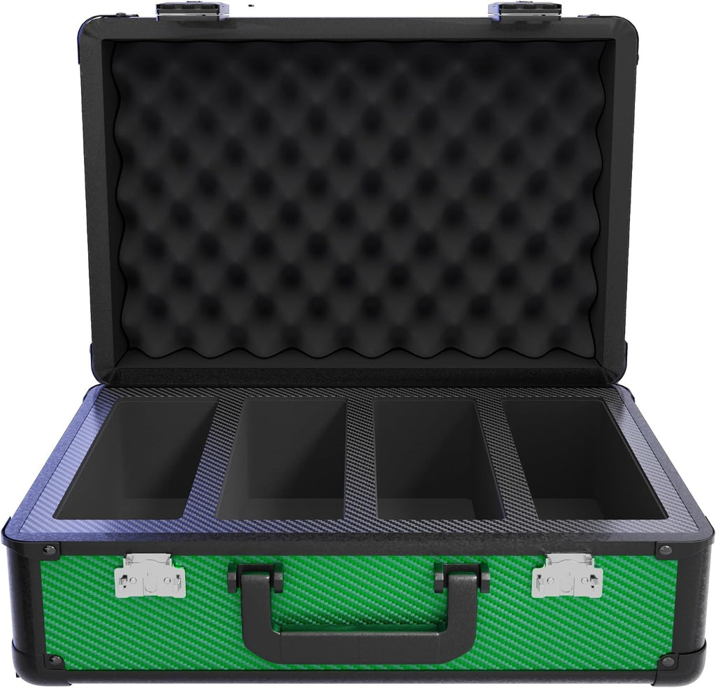 Zion Cases Slab Case XL Graded Card Case; The Original Slab Case for Graded Cards; Fits PSA, BGS, HGA, and CSG Graded Trading Card Slabs; Ideal Travel Storage Solution; (Carbon Fiber Green)
