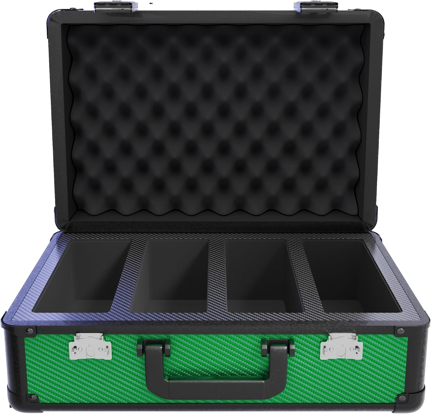 Zion Cases Slab Case XL Graded Card Case; The Original Slab Case for Graded Cards; Fits PSA, BGS, HGA, and CSG Graded Trading Card Slabs; Ideal Travel Storage Solution; (Carbon Fiber Green)