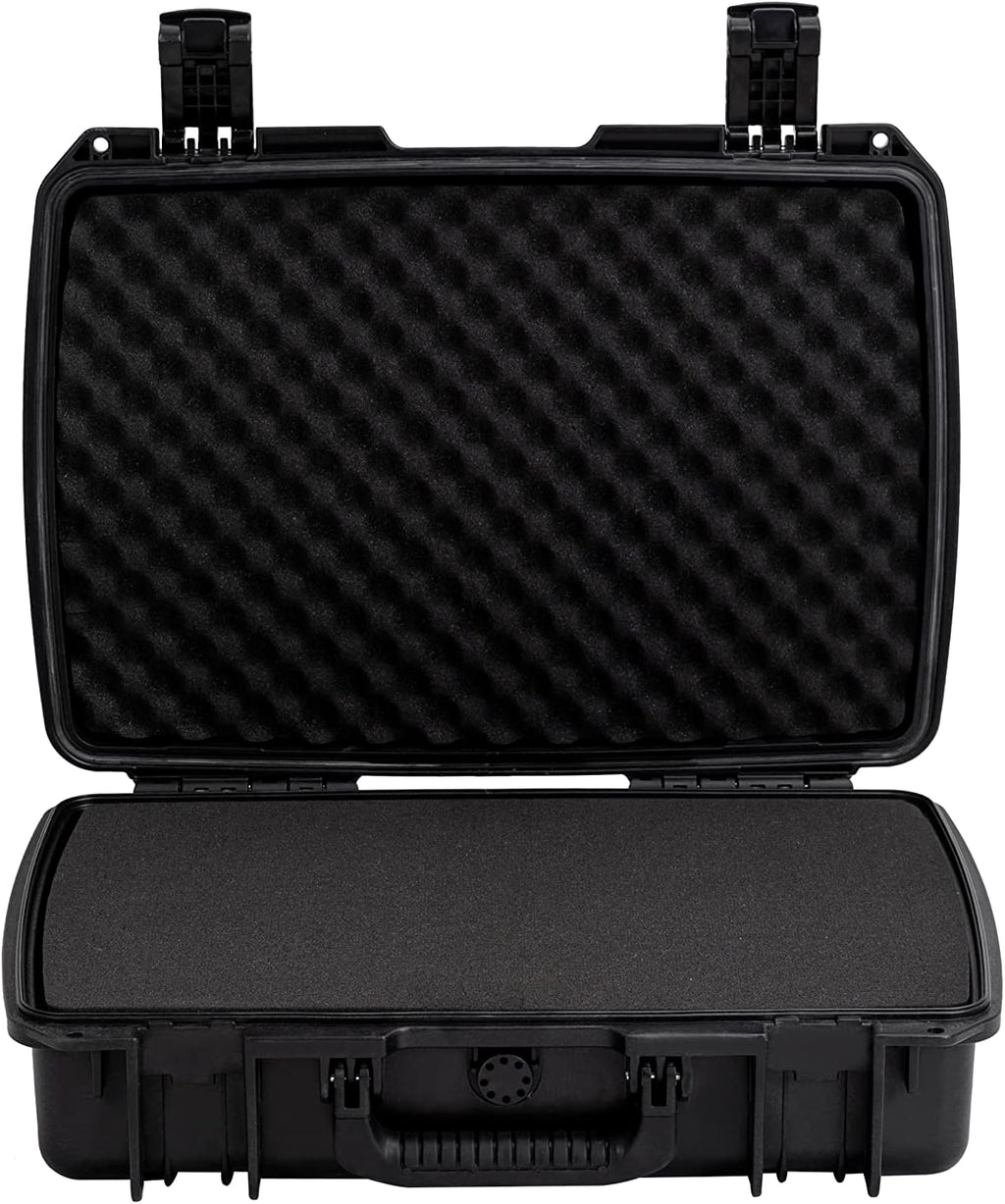 MEIJIA Premium Waterproof Hard Compact Camera Case with customizable fit foam,Full Protection with Light&Convenient Design,20.01'x14.7'x5.75',Elegant Black