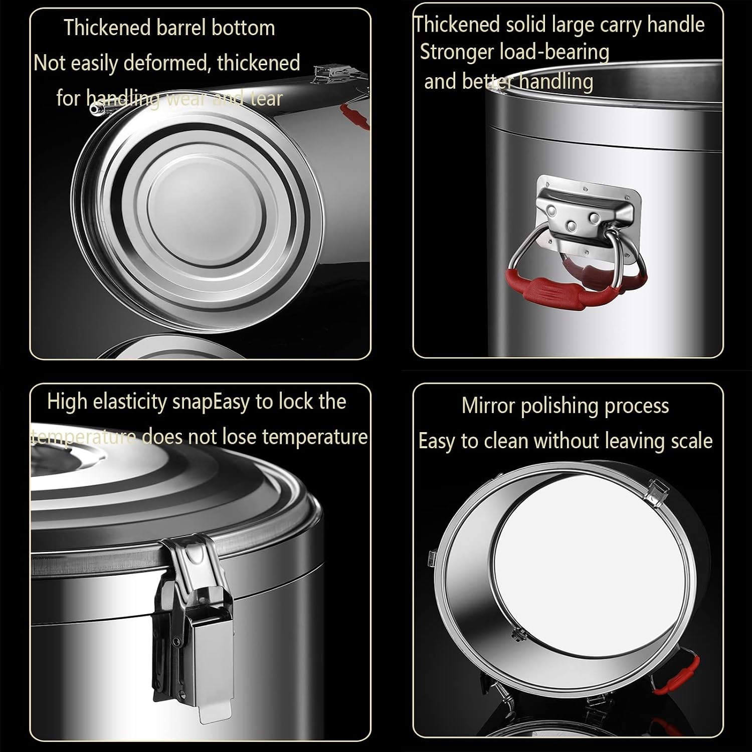 Hot Water Dispensers,Stainless Steel Insulated Barrel, Milk Tea Barrel Large Capacity Juice Bucket Insulation and Cold Preservation for Bar Party Kitchen Picnic