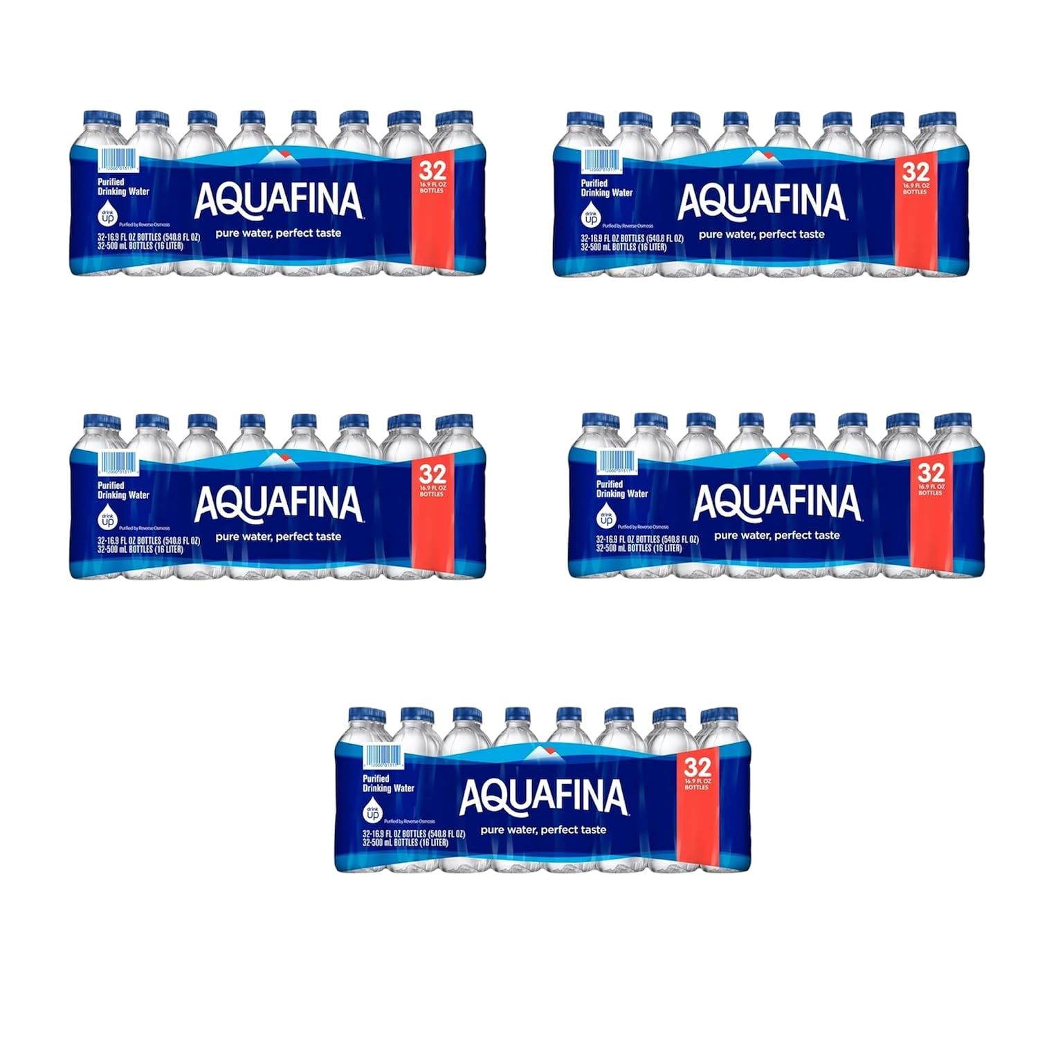 Purified Drinking Water (16.9 oz., 32 pk.) TOTAL 160 BOTTLES.