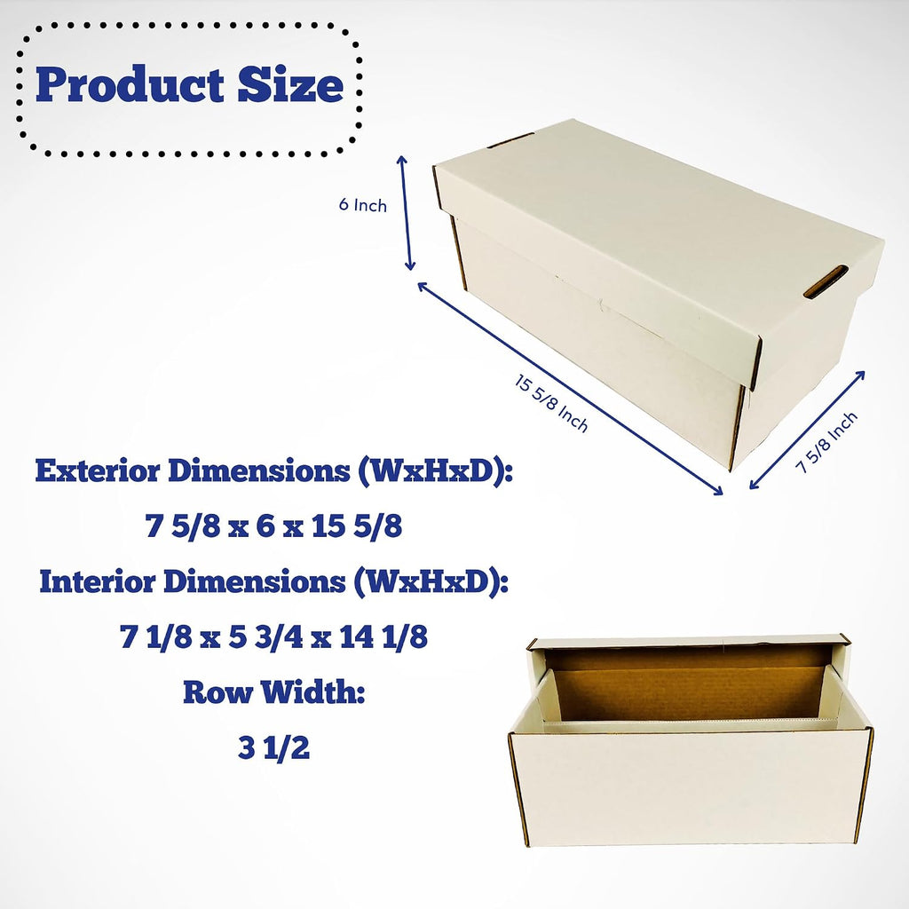 Max Protection Graded Card Storage Box - 2 Row Slab Storage Box for PSA BGS SGC CGC - Graded Sports Card Holder - Made in the USA 25 Pack
