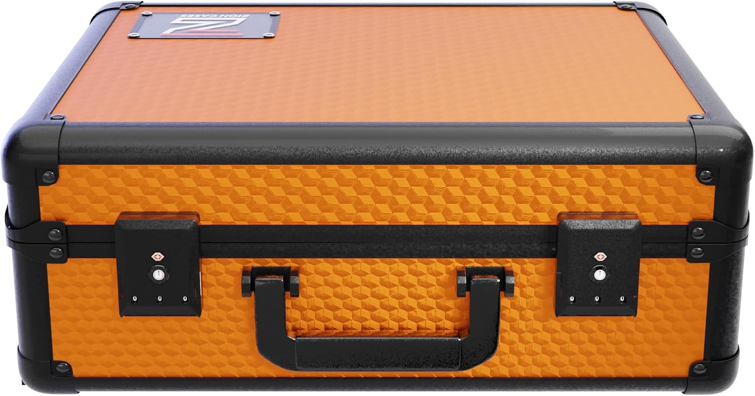 Zion Cases Slab Case XL Graded Card Case; The Original Slab Case for Graded Cards; Fits PSA, BGS, HGA, and CSG Graded Trading Card Slabs; Ideal Travel Storage Solution; (Cubed Orange)