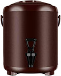 Electric Kettles Commercial Coffee Urn Hot Water Pot, Water/Beverage Dispenser for Keep Hot/Cold, Water Boiler and Beverage Warmer for Buffet, Adjustable Temperature/Black/12L, Brown (Brown 6L)