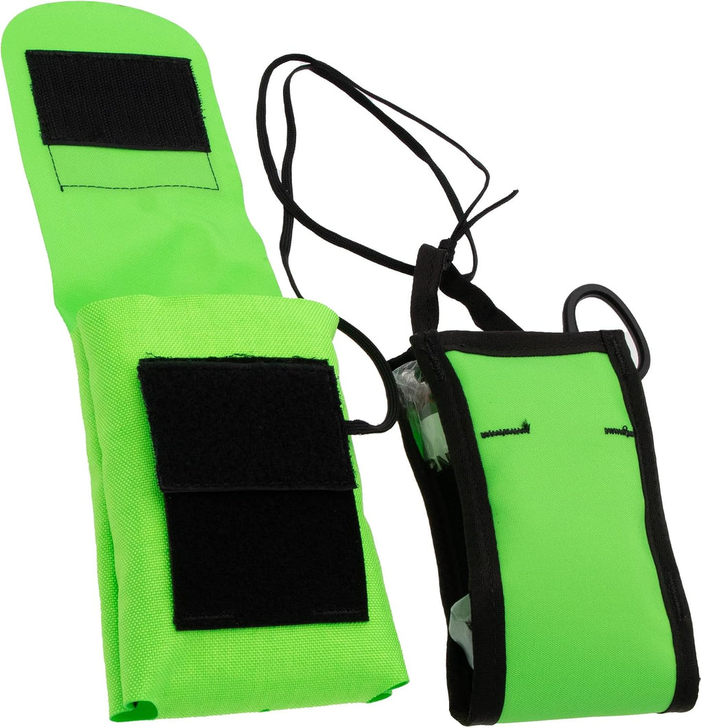 Arborist Medical Kit - Basic Version - Neon Green Neon Green Pouch with Tourniquet, Bandage, Shears, Gloves