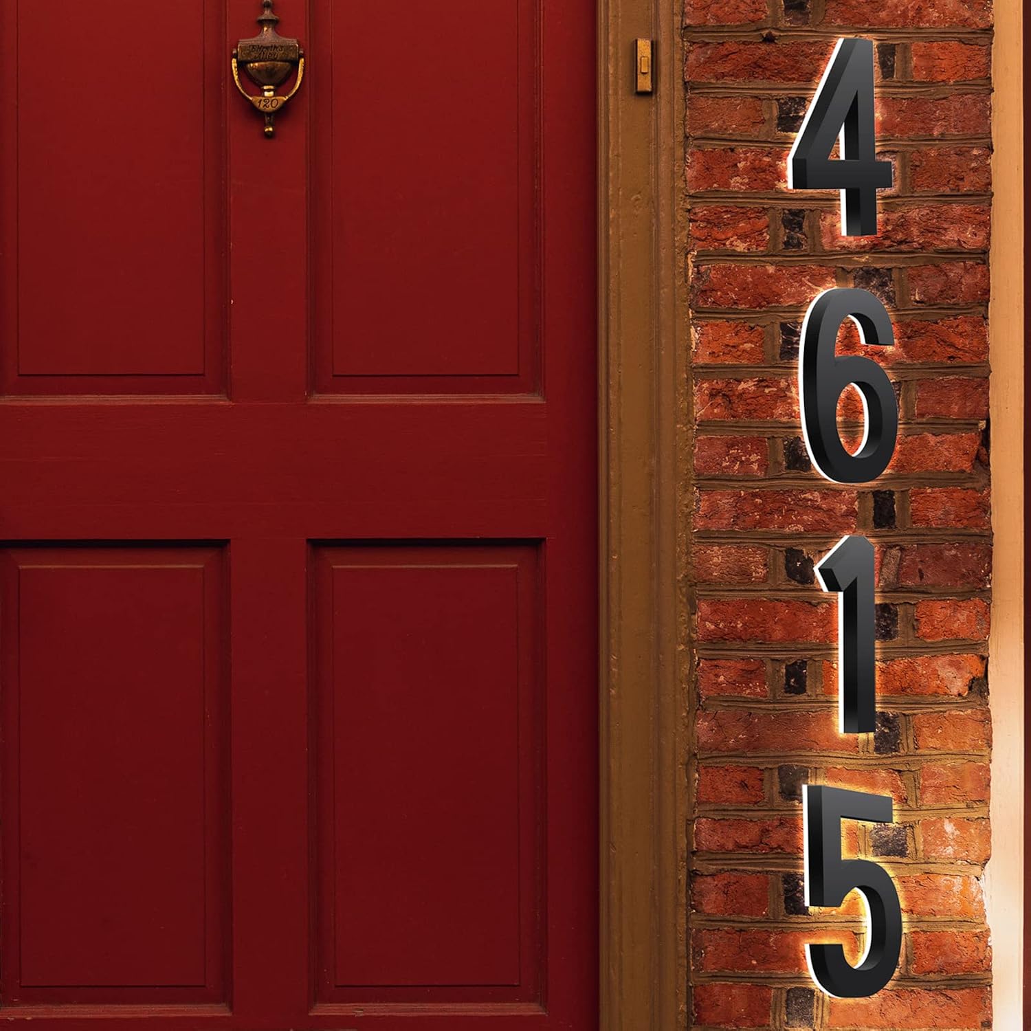 Backlit LED House Numbers Plaques With Lights, 16' Illuminated Address Sign House Number Sign For Outside, Light Up LED Address Plaque For Home Garden Yard,1