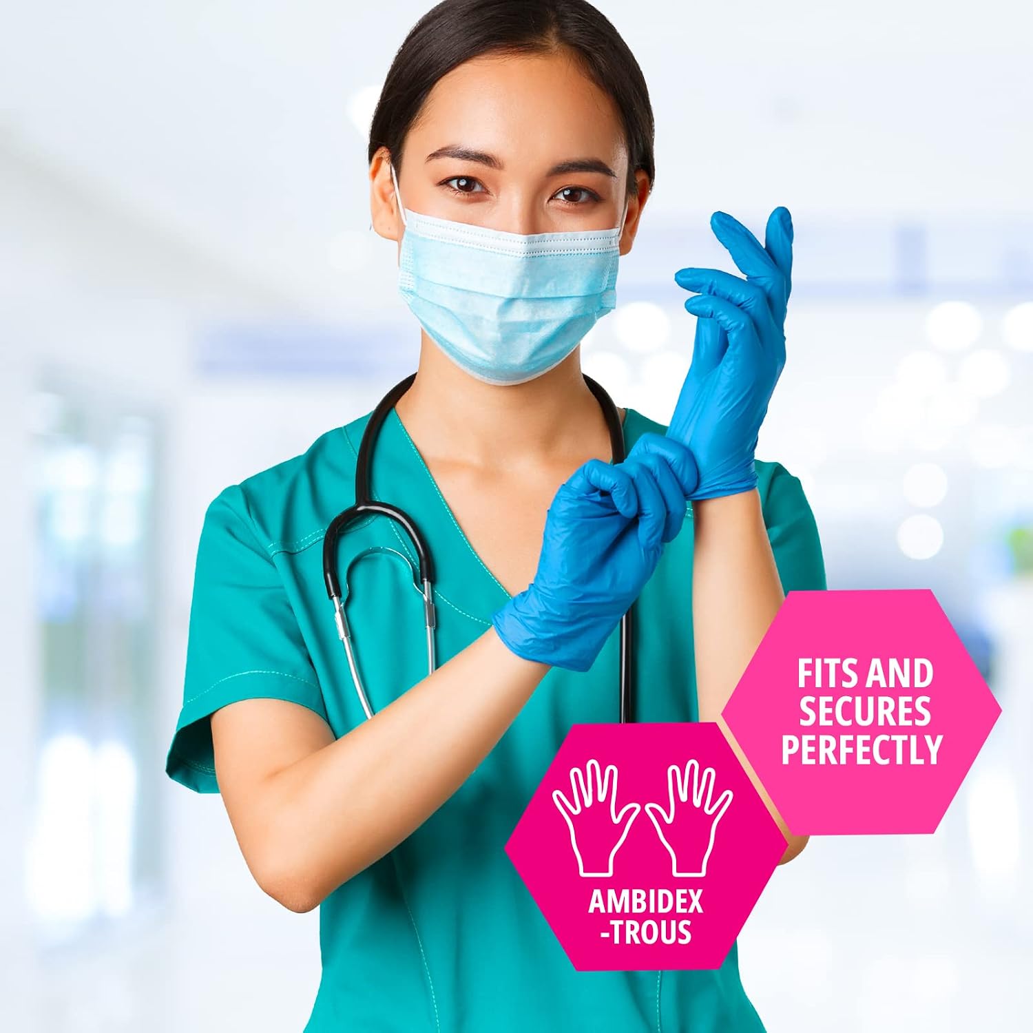 Medpride Medical Examination Nitrile Gloves|Small Case of 2000| Blue, Latex/Powder-Free, Non-Sterile Exam Gloves| Professional Grade for Hospitals, Law Enforcement, Tattoo Artists, First Response