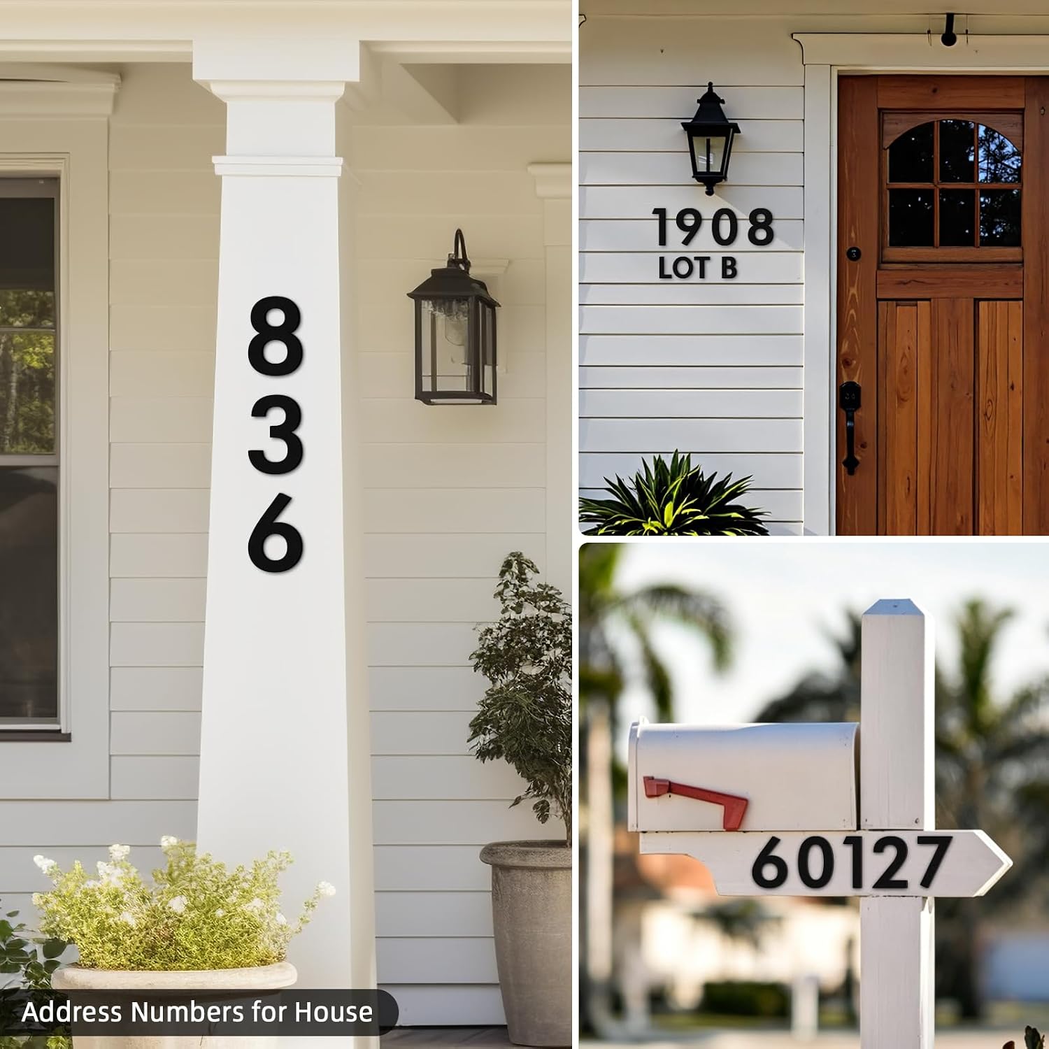 28 Inch House Numbers for Outside, Metal Address Numbers for Home Door，Suitable for Outdoor Signage，Mailbox Letters, Courtyard Address Alphabet Decorations(28', Number 3)