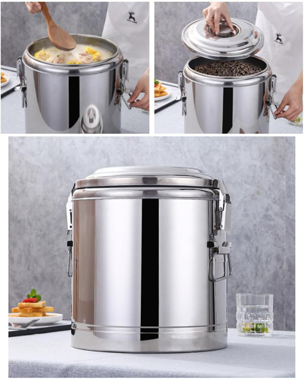 Hot Water Dispenser Beverage Dispenser With Spigot, Commercial Thermal Carafes Large Coffee Urn Insulated Barrel Tea Bucket For Parties And Buffet,90L