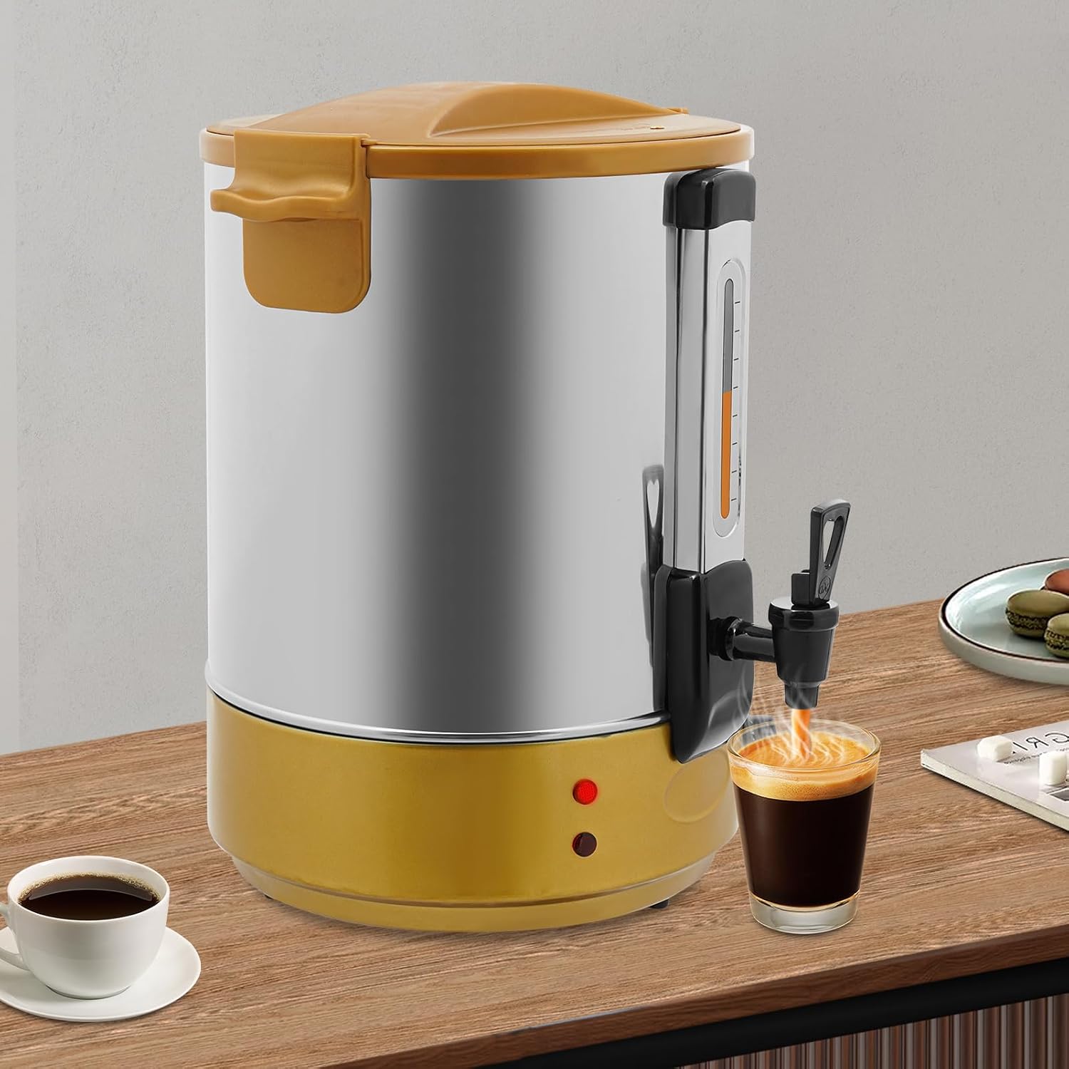 DNYSYSJ Electric Water Boiler, Electric Kettle Kitchen Appliances with Temperature Control (86-230°f), 304 Stainless Steel Hot Water Heater Water Dispenser Coffee Maker for Office Home
