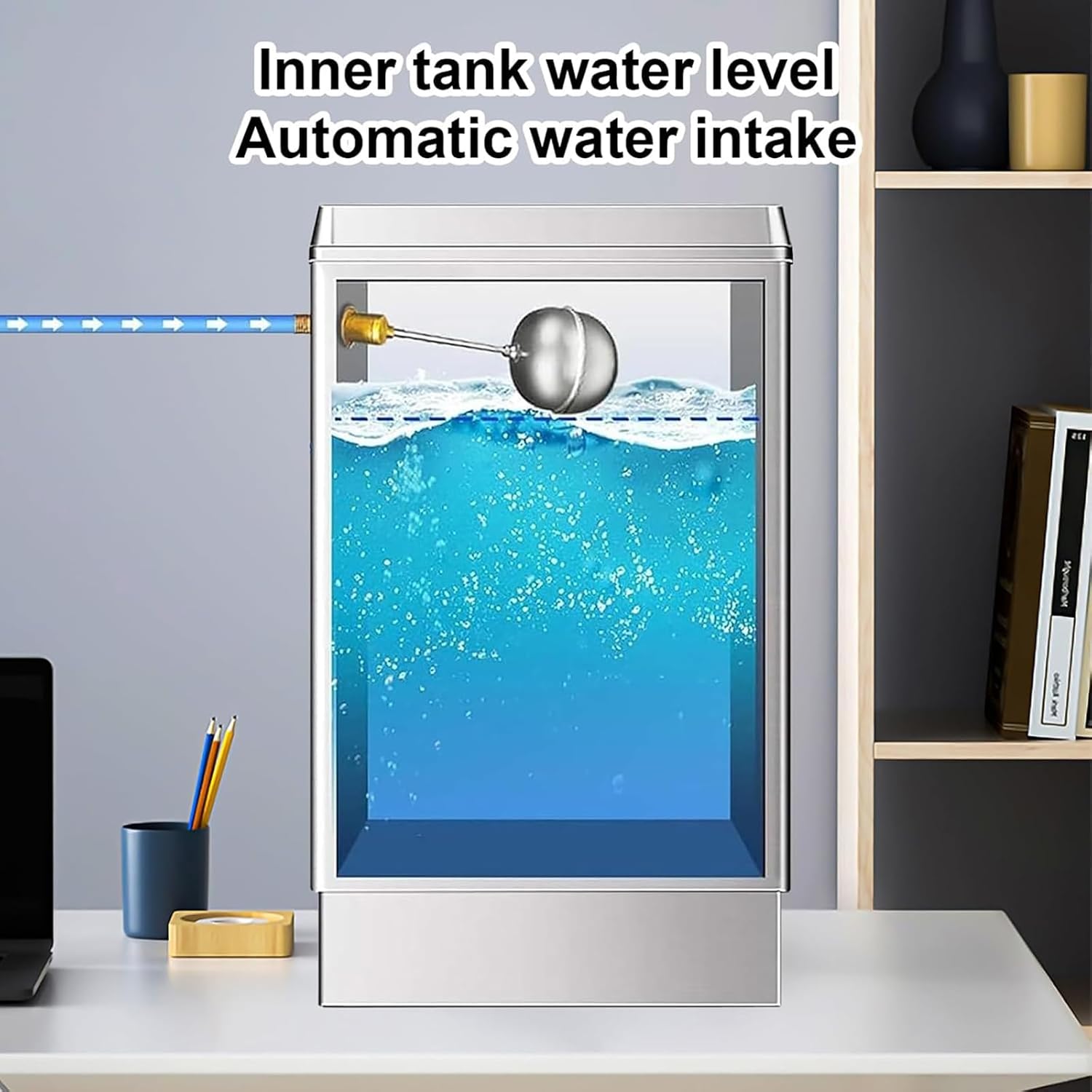 Commercial Water Boiler, 30L Hot Water Boiler & Dispenser, Dual Filtration Automatic Water Replenishment, Energy Efficient, Stainless Steel, for Cafe, Office, Home