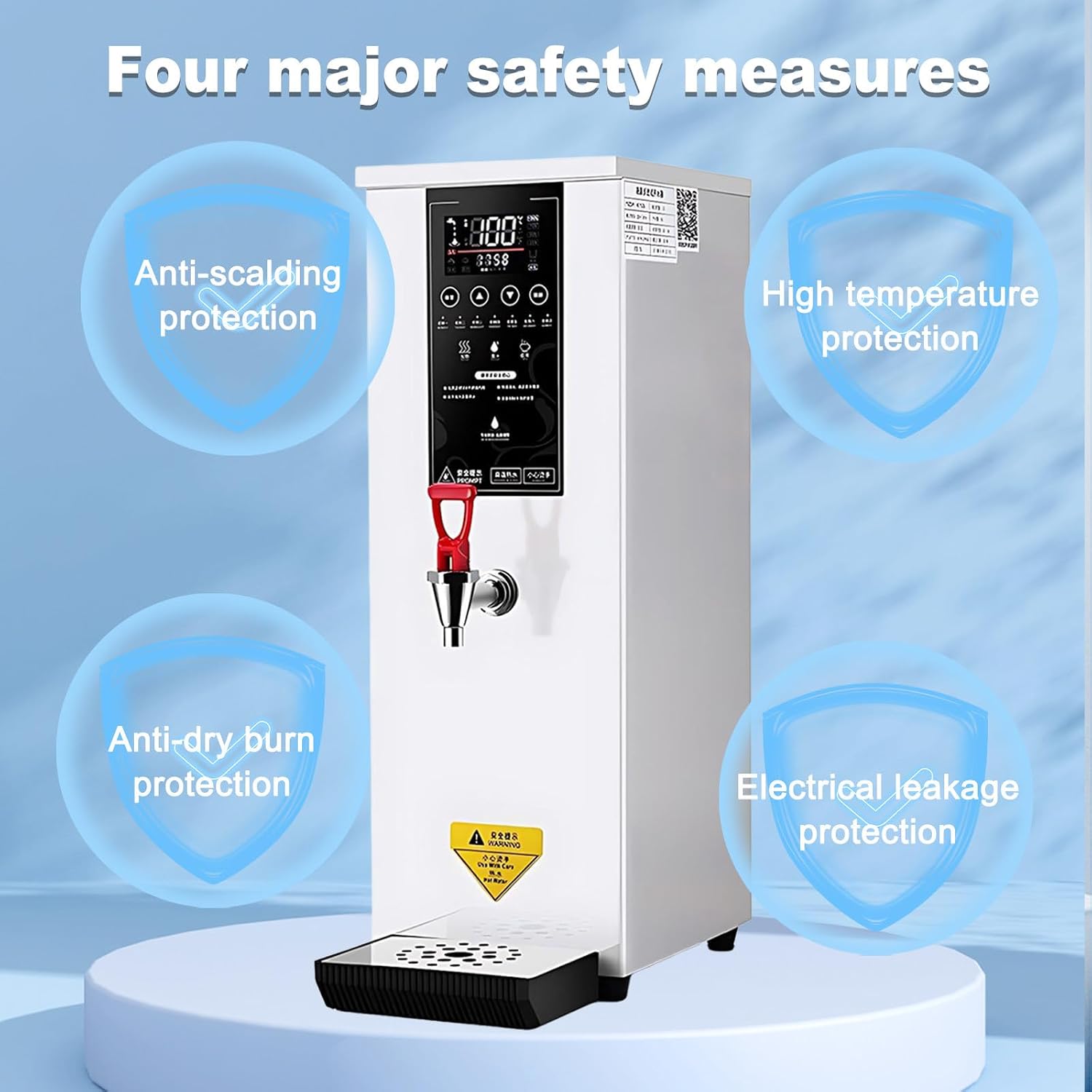Autofill Stainless Steel Tea,Commercial Hot Water Dispenser,Water Output: 60l/H,Energy-Saving And Heat-Insulating,Automatic Temperature Control,Fast Heating White