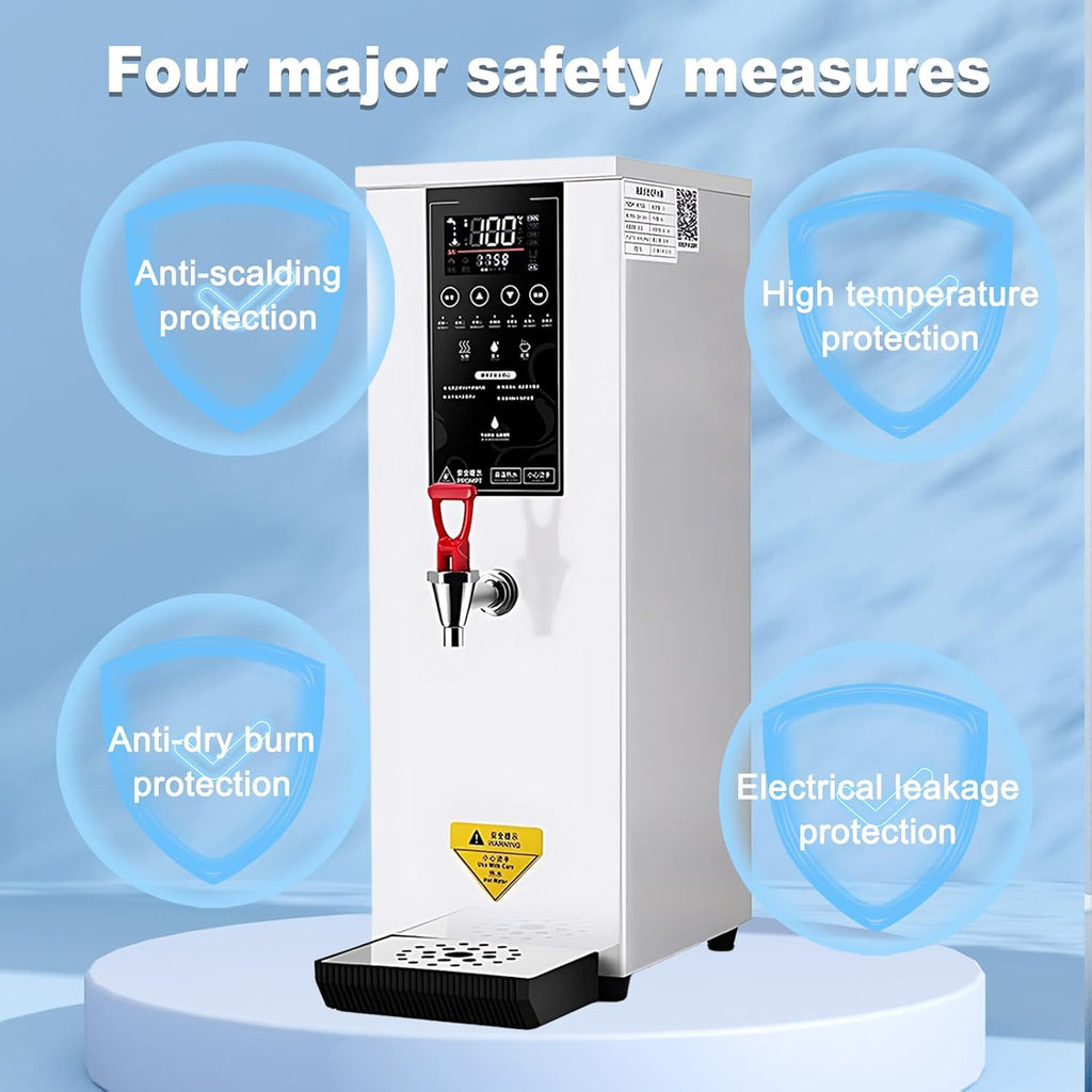 3000w Commercial Hot Water Dispenser,Step-Heating Electric Water Boiler,Triple-Layer Thermal Insulation,304 Stainless Steel Liner,For Coffee Home Office White