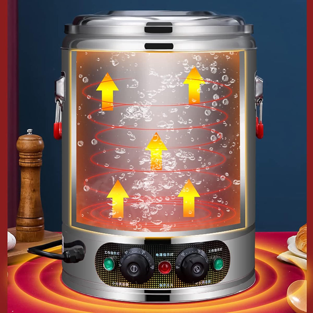 Catering Urn 3000W, Commercial Hot Water Boiler Dispenser, 30-110°C Temperature Control Knob, for Brewing Commercial Office Home Party,37L