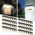 8 Pack Solar Sign Lights Outdoor, Waterproof 4000K Warm White Solar Lights with Dusk to Dawn Sensor, for Real Estate Signs, House Numbers, Address Plaques, Yard, Patio, Porch & Commercial Signs