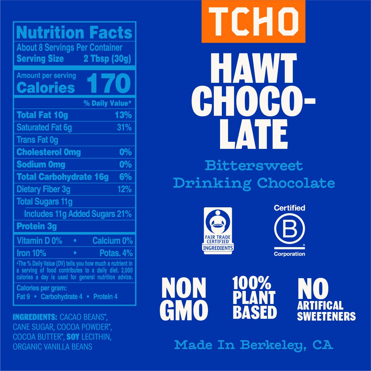 TCHO Baking Couvertures, Cocoa Powder & Drinking Chocolate Mix Variety Pack (5 Bag) | Organic & Fair Trade Certified | Non GMO, Non-Dairy, Vegan, Soy Free (6.7 to 8oz each)