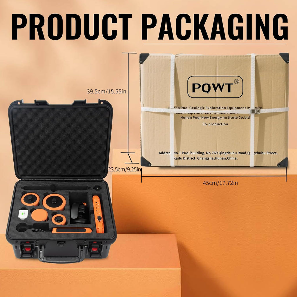 Underground Water Leak Detectors for Home and Outdoor PQ125D Wall Pipe Water Leakage Detection with Touchscreen Earphone and Carrying Case Multi Sensor Acoustic Pipeline Sound Intensifier