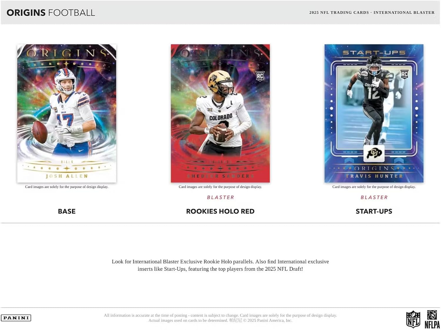 2025 Panini Origins Football International 6-Pack Blaster Trading Card Box (Find 14 Rookies Per Box)