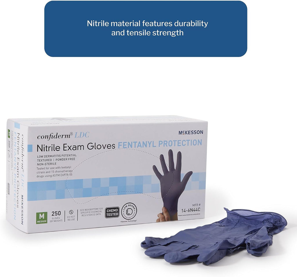 McKesson Confiderm LDC Nitrile Exam Glove Standard Cuff Length