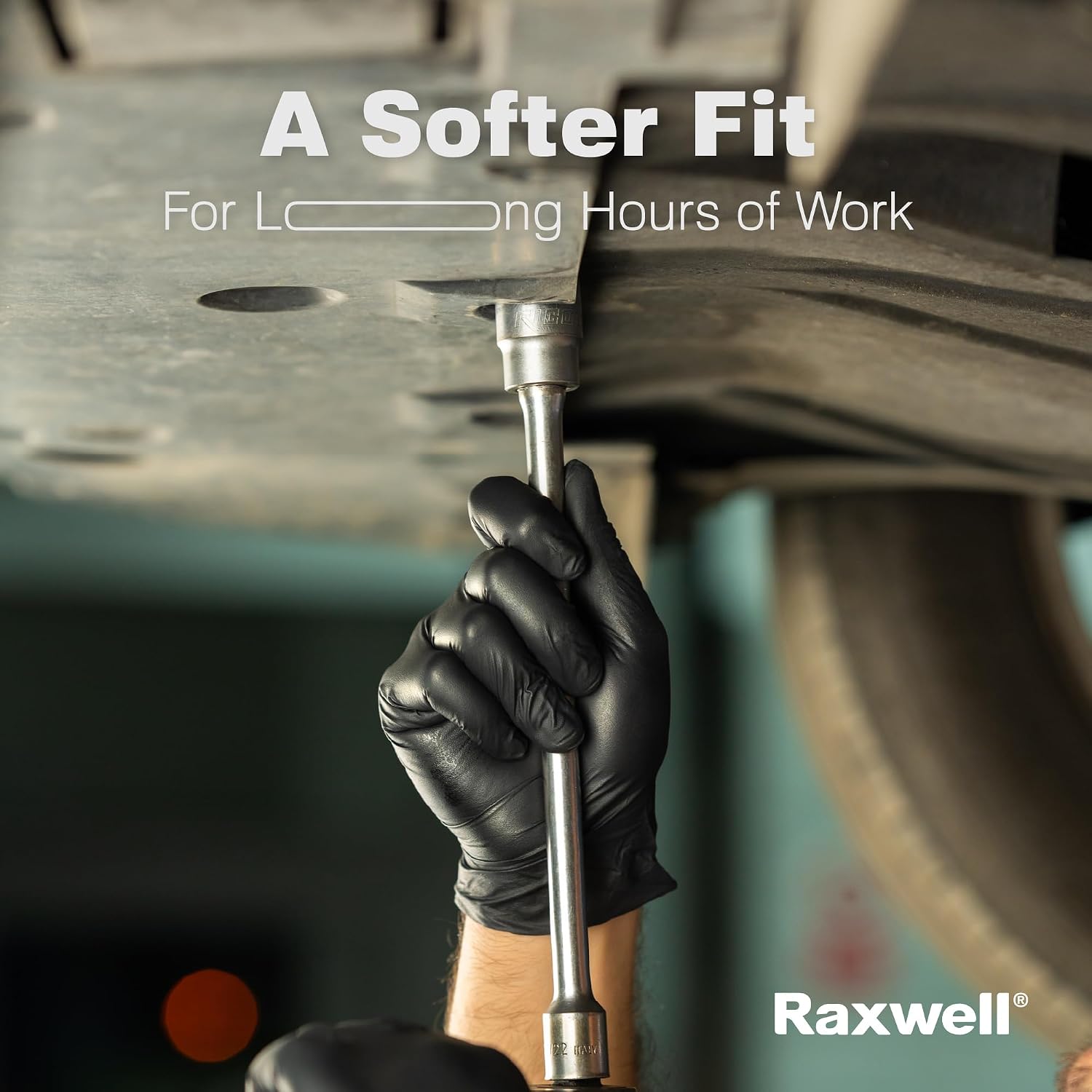 Raxwell Disposable Nitrile Gloves - Latex-Free Design - Puncture-Resistant Medical Gloves - Textured Grip for Food Prep