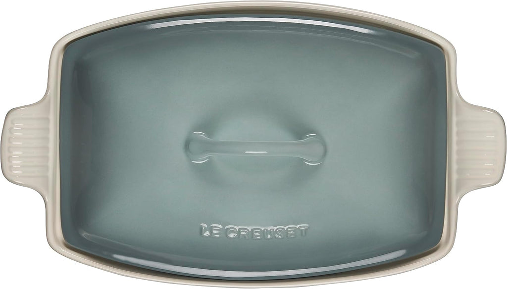 Le Creuset Heritage Stoneware Deep Baker with Lid, 4.5qt., Sea Salt
