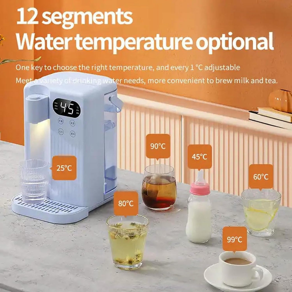 Countertop Water Boiler, 3 Seconds Quick Heat Instant Hot Water Dispenser, 3L Detachable Water Tank Drinking Fountain with Night Light, 8 Capacity Presets