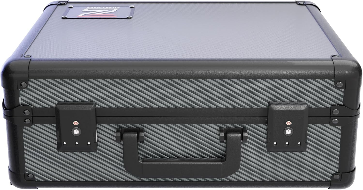 Zion Cases Slab Case XL Color Rush Graded Card Case; The Original Slab Case for Graded Cards; Fits PSA, BGS, HGA, and CSG Graded Trading Card Slabs; Ideal Travel Storage Solution; (Carbon Fiber)