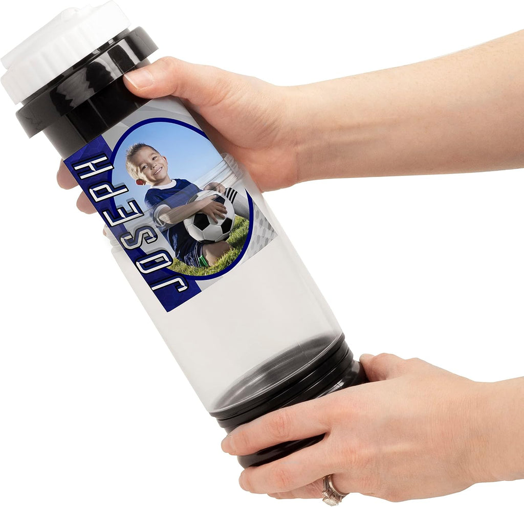 Neil Enterprises, Inc. 15 oz. Black Photo Sports Bottle - Case of 24