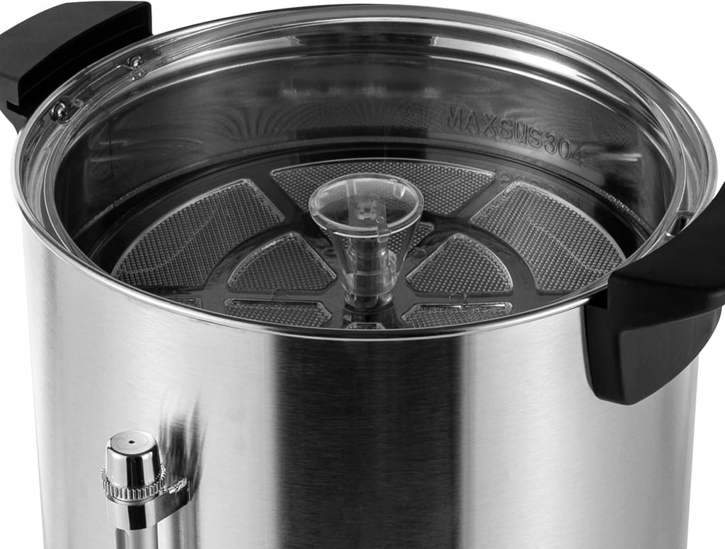 Commercial Coffee Maker, 25L/6.6Gal 110V 1.4KW Stainless Steel Coffee Urn Coffee Dispenser Hot Water Urn for Home, Party, Office, Wedding