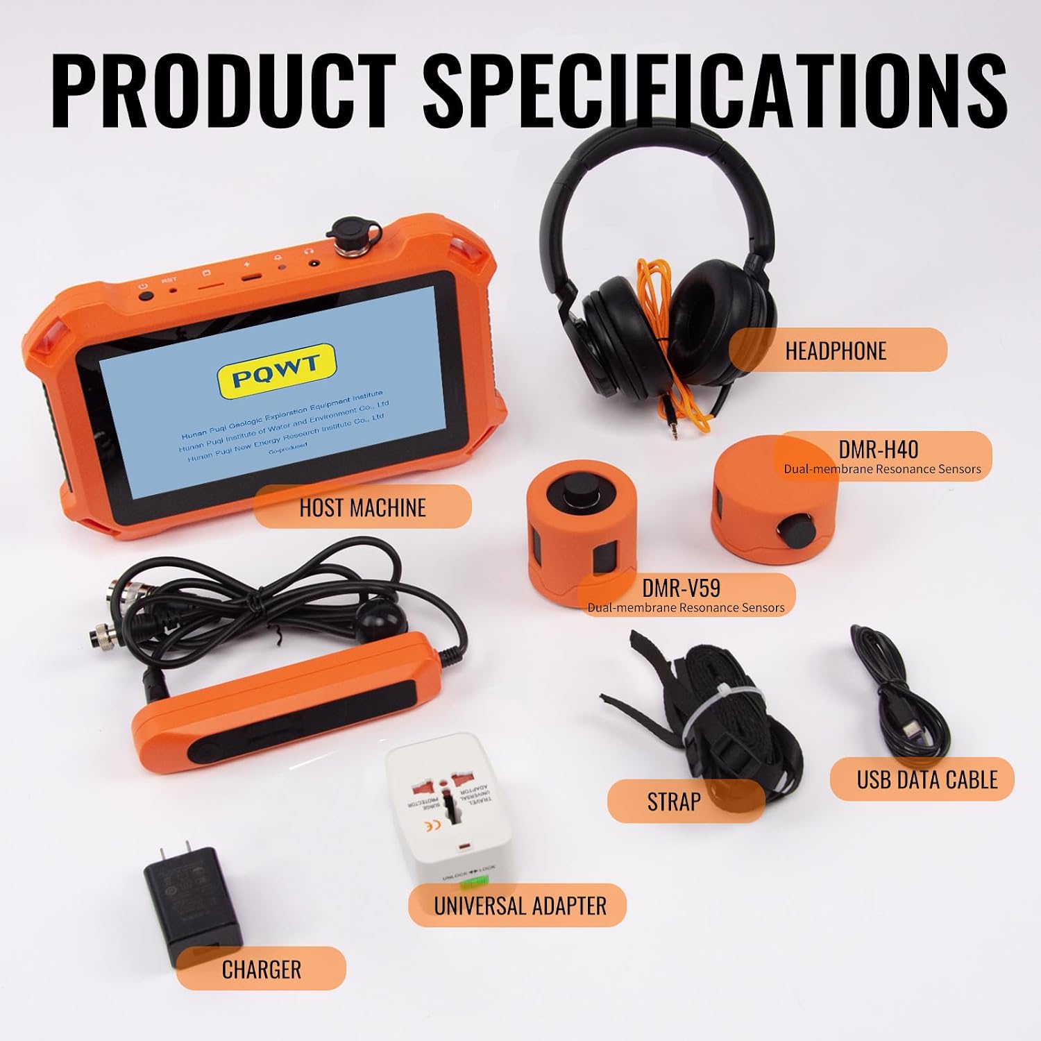 Underground Water Leak Detectors for Home PQ125A Wall Pipe Water Leakage Detection with Touchscreen Earphone and Carrying Case Multi Sensor Acoustic Pipeline Sound Intensifier