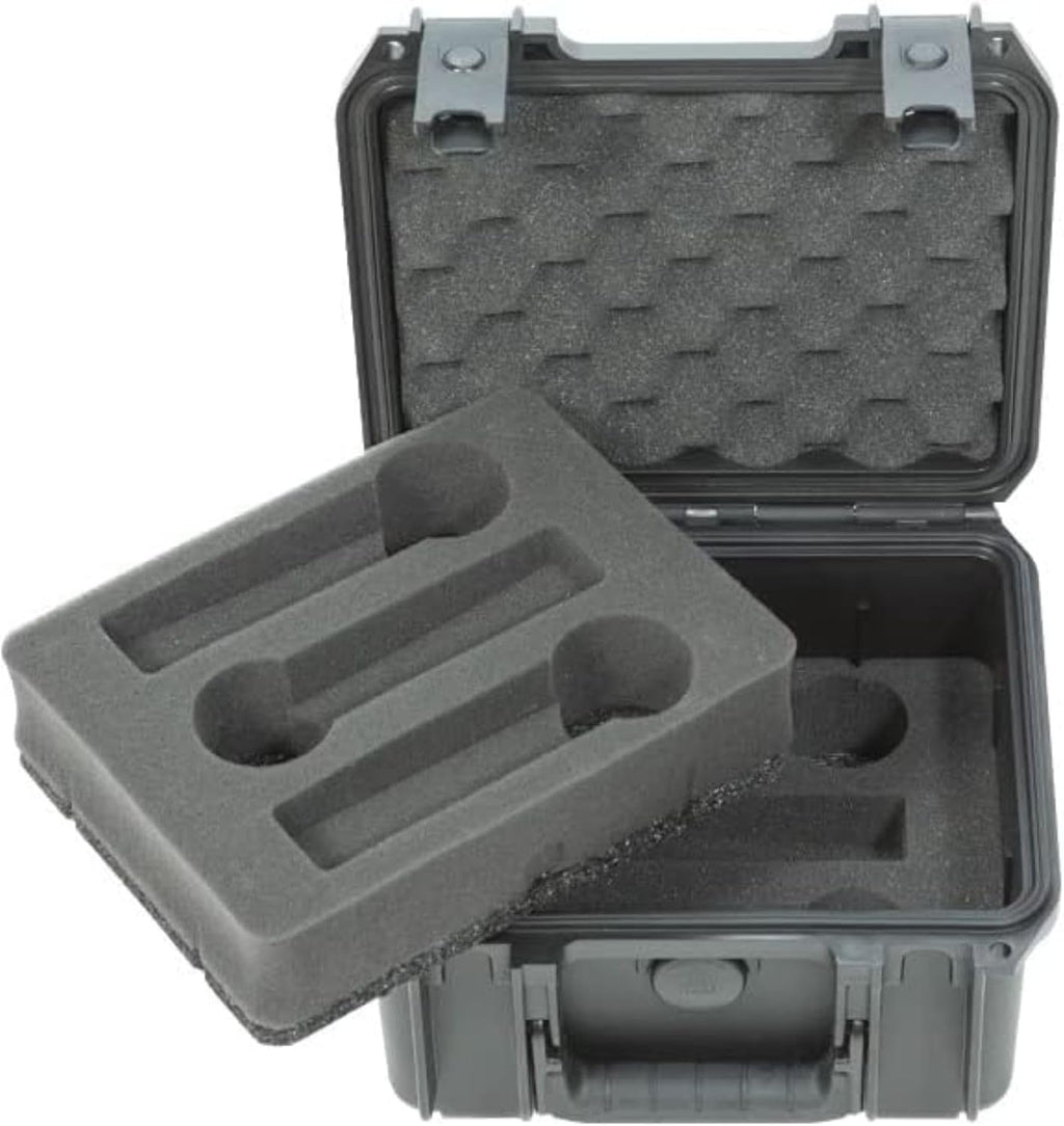 SKB 3I-0907-MC6 Injection-Molded Waterproof Case for Six Microphones - Black