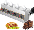 Electric Cheese Sauce Warmers Hot Fudge Warmers Dispenser Cheese Dispenser Warmers,86-185℉ Adjustable,4Grids