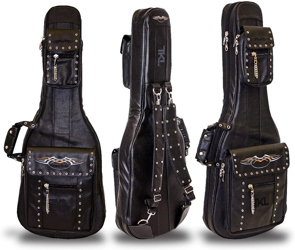 TKL Chopper Slx 315 Simulated Leather Dread Guitar Bag (Compatible w/Martin, Washburn, Takamine, Gibson, Guild)