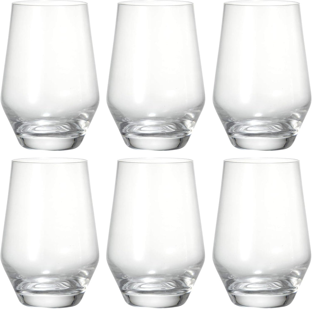 東洋佐々木ガラス Toyo Sasaki Glass Tumbler, Water Variation, 16.2 fl oz (480 ml), Made in Japan, Dishwasher Safe, T-25102HS Set of 6