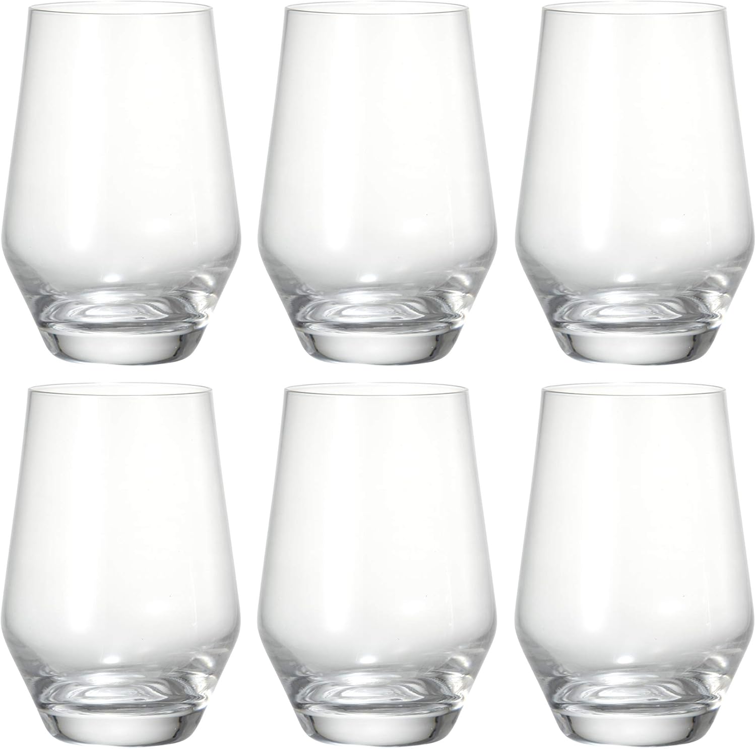 東洋佐々木ガラス Toyo Sasaki Glass Tumbler, Water Variation, 16.2 fl oz (480 ml), Made in Japan, Dishwasher Safe, T-25102HS Set of 6