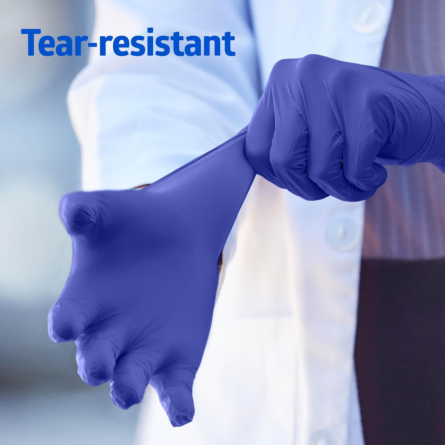 Medline VS311L VersaShield Nitrile Exam Glove, Extra Thick 5.5 mil, Disposable, Powder-Free, Cobalt Blue, Large, Pack of 1000