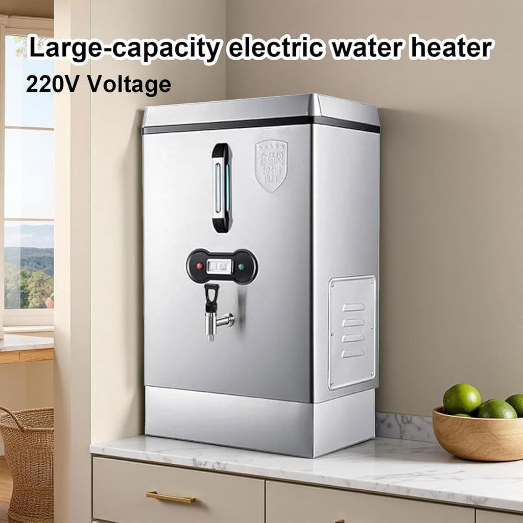 Commercial Water Boiler, 30L Hot Water Boiler & Dispenser, Dual Filtration Automatic Water Replenishment, Energy Efficient, Stainless Steel, for Cafe, Office, Home