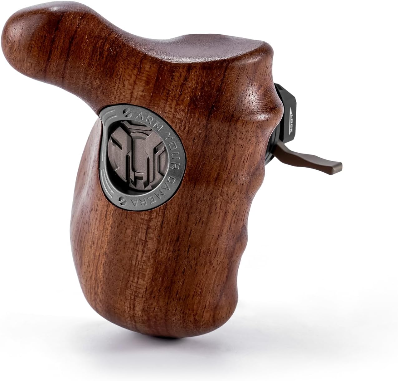 Tilta Advanced Side Wooden Handle | Black Walnut Wood & Aluminum Alloy Build | Quick Release Button TA-AWH8-R-B (VIII - NATO Rail - Right) (Ronin 4D - Type IX)