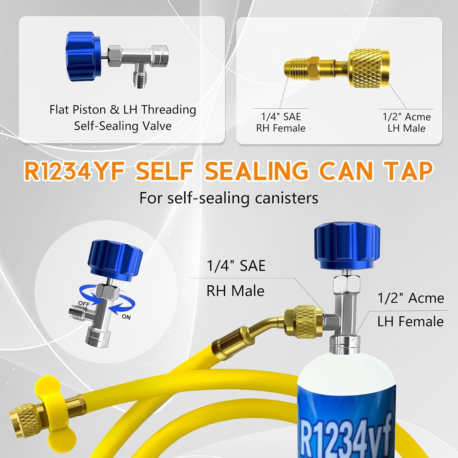 Upgrade 42036 Test & Charging Manifold with 3-1/8'(80 mm) Gauges, A2L Compatible, 2-Valve, 60' Refrigerant Hose, Color-Coded Scales, HVAC Manifold for R32/454B/410A/1234yf,Y/R/B Hoses