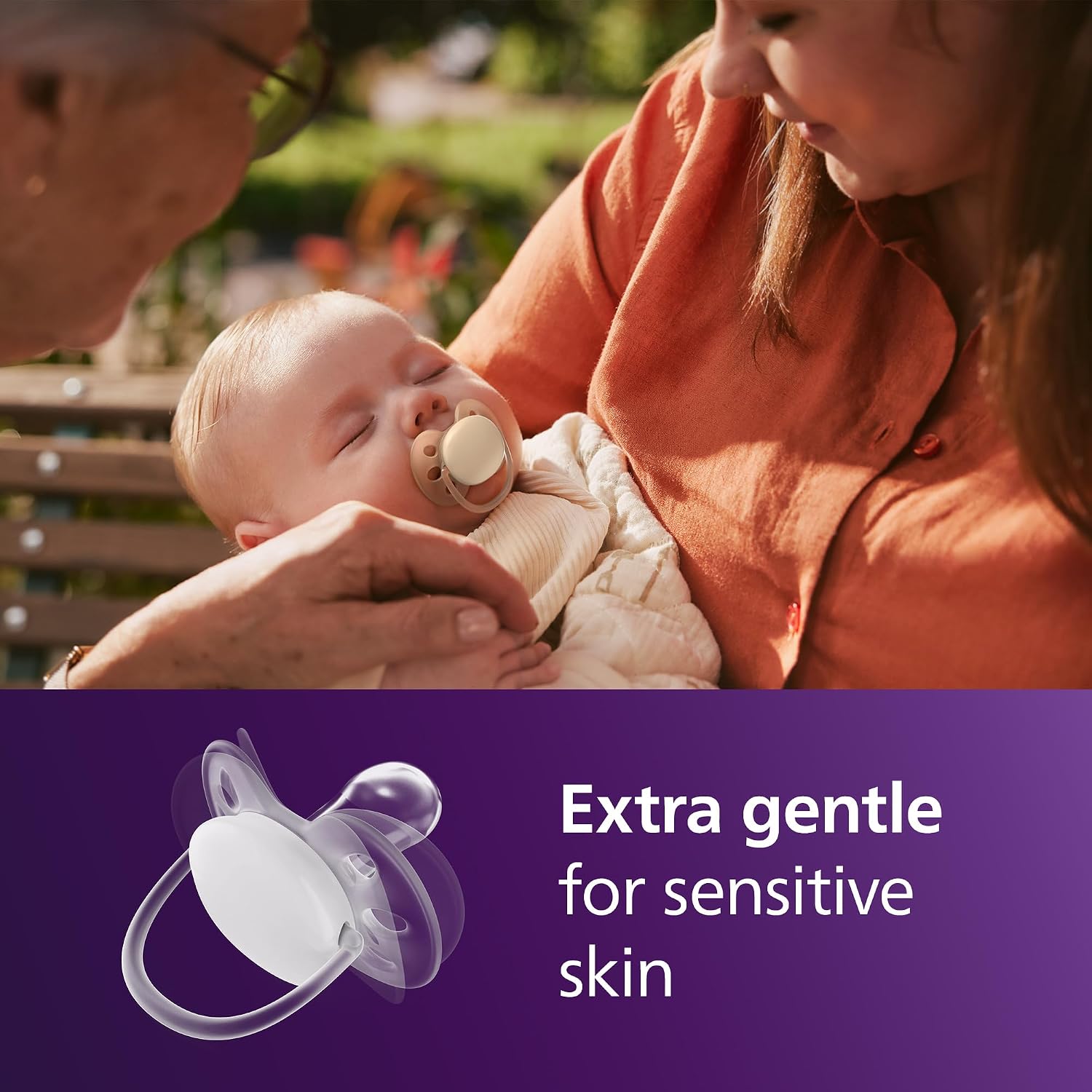 Philips Avent Ultra Soft Pacifiers - Orthodontic Design, for Babies 0-6 Months, Flexible Shield, Silicone Symmetrical Nipple, BPA-Free, 2 Sterilizing Cases, 48 Pack, SCF091/47