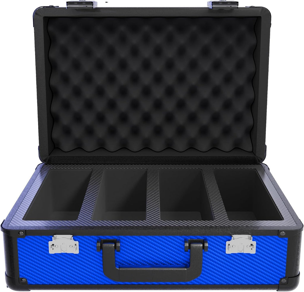 Zion Cases Slab Case XL Graded Card Case; The Original Slab Case for Graded Cards; Fits PSA, BGS, HGA, and CSG Graded Trading Card Slabs; Ideal Travel Storage Solution; (Carbon Fiber Blue)