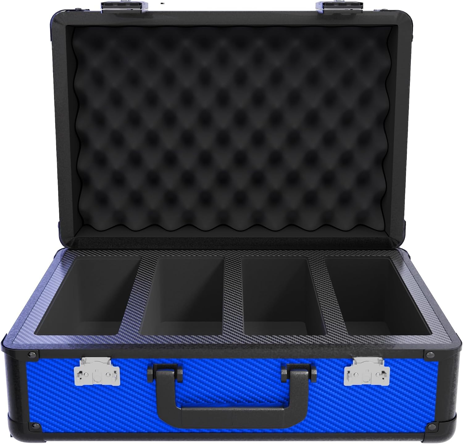 Zion Cases Slab Case XL Graded Card Case; The Original Slab Case for Graded Cards; Fits PSA, BGS, HGA, and CSG Graded Trading Card Slabs; Ideal Travel Storage Solution; (Carbon Fiber Blue)