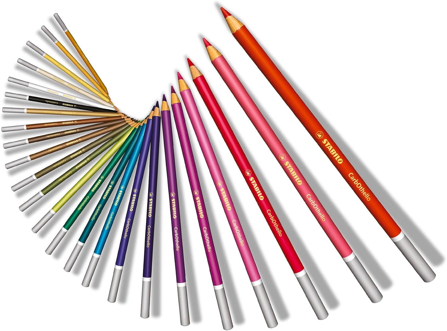 STABILO - CarbOthello - Chalk-Pastel Pencil - ARTY+ - Tin of 60 - Assorted colors with Sharpener, Kneaded Eraser and Blending Stump